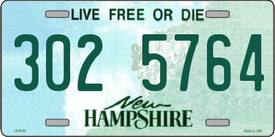 NH license plate 3025764