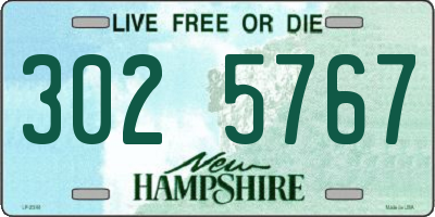 NH license plate 3025767