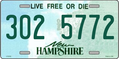 NH license plate 3025772