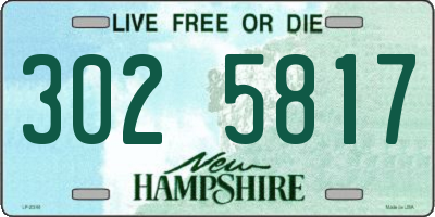 NH license plate 3025817