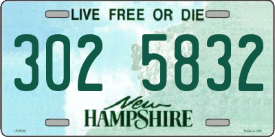 NH license plate 3025832