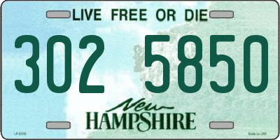 NH license plate 3025850
