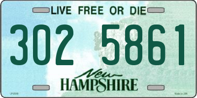 NH license plate 3025861