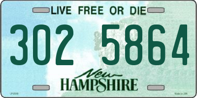 NH license plate 3025864
