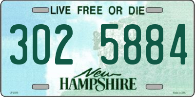 NH license plate 3025884