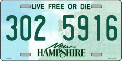 NH license plate 3025916