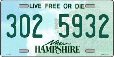 NH license plate 3025932