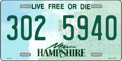 NH license plate 3025940