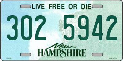NH license plate 3025942