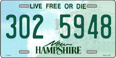 NH license plate 3025948