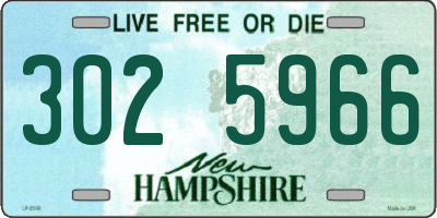 NH license plate 3025966
