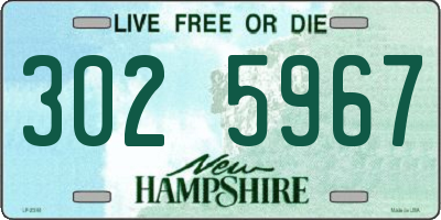 NH license plate 3025967