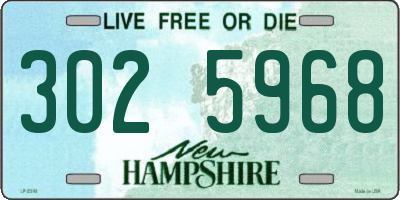 NH license plate 3025968