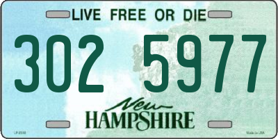 NH license plate 3025977