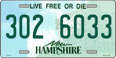 NH license plate 3026033