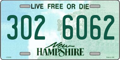 NH license plate 3026062