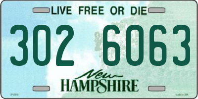 NH license plate 3026063