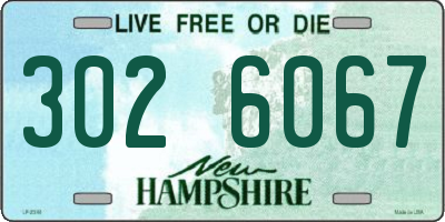 NH license plate 3026067