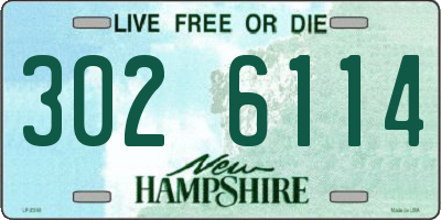 NH license plate 3026114