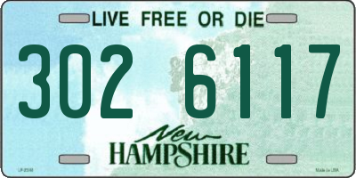 NH license plate 3026117