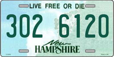 NH license plate 3026120