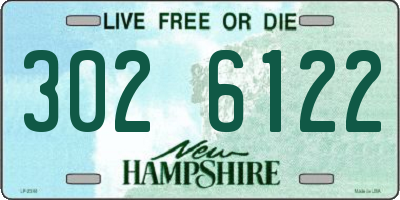 NH license plate 3026122