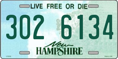 NH license plate 3026134