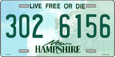 NH license plate 3026156
