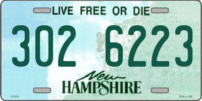 NH license plate 3026223