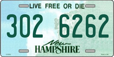 NH license plate 3026262