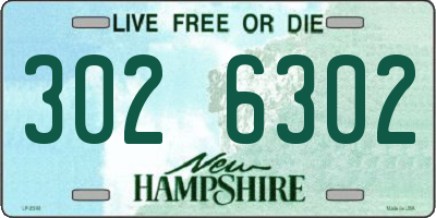 NH license plate 3026302