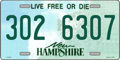 NH license plate 3026307