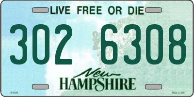 NH license plate 3026308