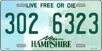 NH license plate 3026323