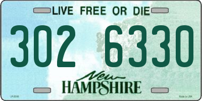 NH license plate 3026330