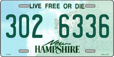 NH license plate 3026336