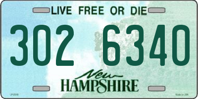 NH license plate 3026340