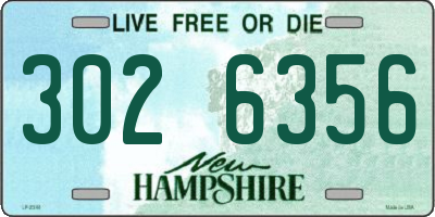 NH license plate 3026356
