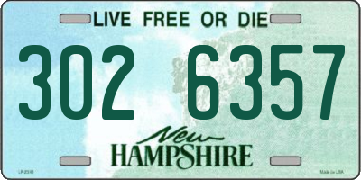 NH license plate 3026357