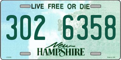 NH license plate 3026358