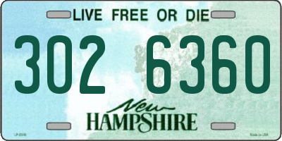 NH license plate 3026360