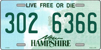 NH license plate 3026366