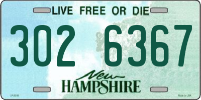 NH license plate 3026367