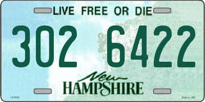 NH license plate 3026422