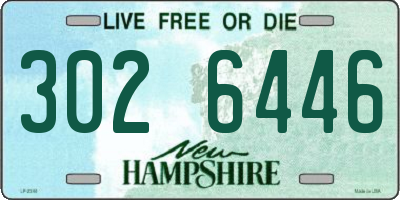 NH license plate 3026446