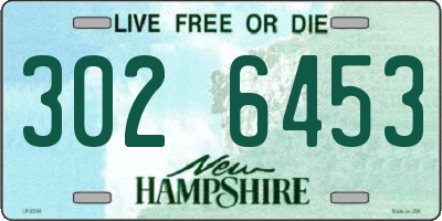 NH license plate 3026453