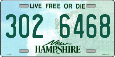 NH license plate 3026468