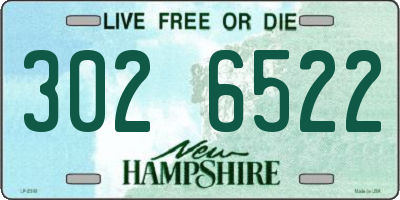 NH license plate 3026522