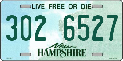 NH license plate 3026527