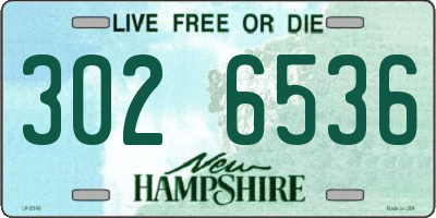 NH license plate 3026536